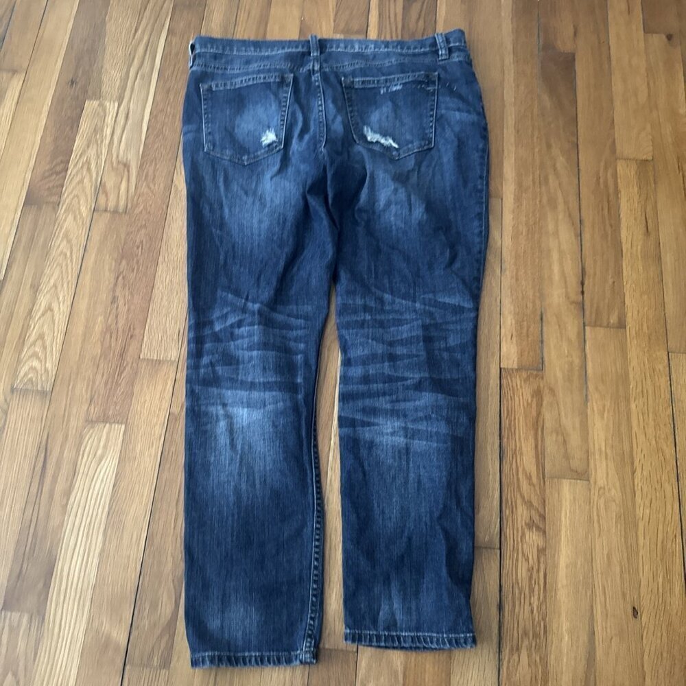 A.N.A Crop Jeans Skinny Boyfriend Women's Blue Cotton Denim Distressed Size31/12 - Picture 5 of 5